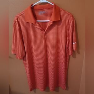 Orange with Stripes Golf Polo (Nike dri-fit Tour Performance)